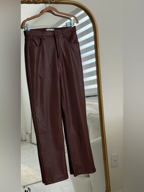 Abercrombie & Fitch Burgundy Straight-Leg Pants